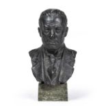 Newbury Abbot Trent (1885-1953) a head and shoulder bronze bust of The Rt. Hon. Stanley Baldwin