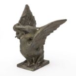 A 19th century Italian bronze after the antique, depicting a heron and snake.10cm wide 21cm high