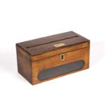 A Victorian mahogany country house letter box with a glazed front, 27.5cm x 14cm x 14cmPossibly a