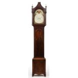 A George IV mahogany eight day longcase clock by William Dixon of Pickering with an ogee pediment,