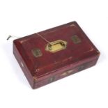 An Edward VII, First Lord of the Treasury, red leather dispatch box formerly owned by The Rt. Hon.