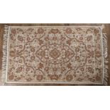 Indian hook stitch rug with foliate designs, 155cm x 91cmIn fair condition.