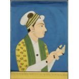 Collection of portraits Indian and Iranian, 19th/20th Century comprising of a half portrait of a man