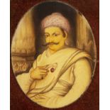 Group of portrait miniatures Indian & Iranian to include a pair depicting a husband and wife in