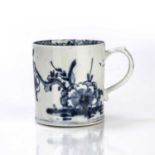 Lowestoft coffee can porcelain, circa 1760-65, painter's mark 5, 6cm high Provenance: Roderick