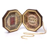 Sailors sweetheart or valentine photo frame 19th Century, in double sided wooden hinged case, with