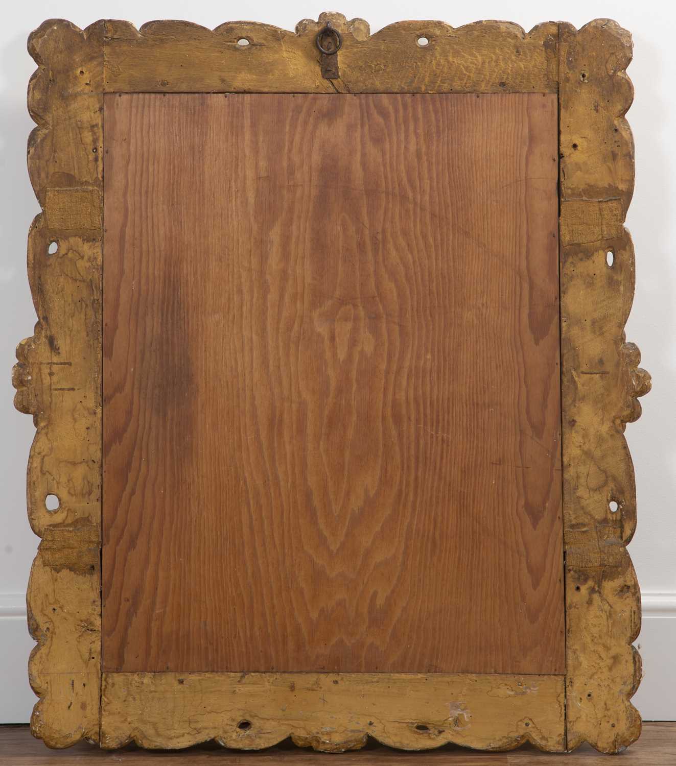 Baroque carved giltwood frame 18th Century, with foliate scroll decoration and later mirror inset - Image 2 of 19