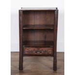 Open hardwood cupboard Chinese, with carrying handles, 50cm wide x 80cm highAt present, there is