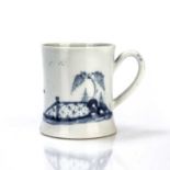 Early Worcester coffee can porcelain, circa 1752-53, thinly potted, no mark, 6.5cm high