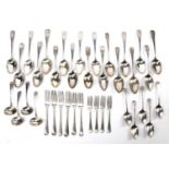 Large collection of silver flatware cutlery including, spoons, forks, teaspoons, etc all