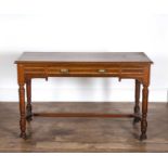 Walnut Aesthetic style side table late 19th Century, fitted one Tunbridge ware inlaid drawer, on