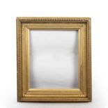 A 19th century French gilt composition frame with plain sight, and acanthus corners to the fluted