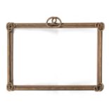 A 19th century gilt and composition frame with ropetwist border, rebate 62 x 92cm