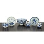 Group of blue and white porcelain Chinese, 18th/19th Century to include two 'Bleu de Hue' dishes