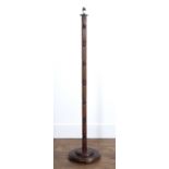 Bamboo shaped column lamp Chinese, circa 1930 with stepped circular stand, 145cm high Some marks and