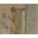 Bernard Dunstan (1920-2017) Nude in the Mirror signed with initials (lower left) pastel 19 x 23cm.