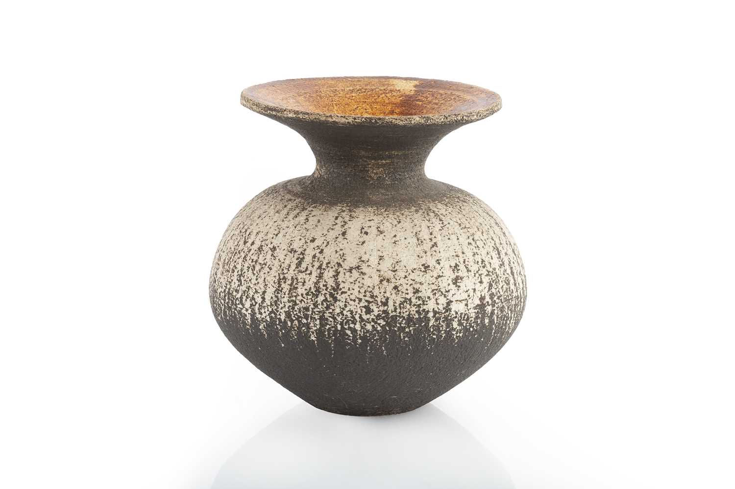 Waistel Cooper (1921-2003) Vase with textured black and grey glaze signed 12.5cm high.Overall - Image 3 of 4