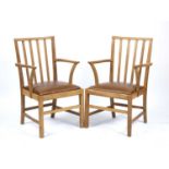 Manner of Edward Barnsley (1900-1987) A pair of chairs reputedly designed for the coronation of