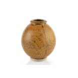 Peter Swanson (b.1950) Bottle vase speckled honey glaze impressed potter's seal 20cm high.