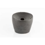 Dan Kelly (b.1953) Vessel black glaze 18cm high, 20.5cm diameter.