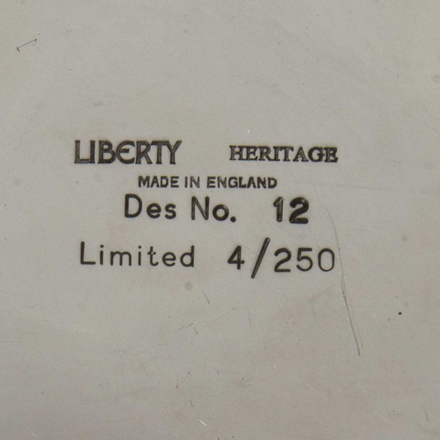 Liberty & Co. Heritage charger silver plate impressed marks, numbered 4/250, design no. 12 32cm - Image 2 of 3