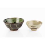Trevor Corser (1938-2015) at Leach Pottery Bowl tenmoku glaze, the interior with green glaze and