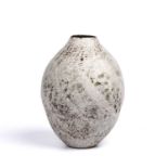 Betty Blandino (1927-2011) Vessel, circa 1983 stoneware with textured cream glaze 23cm high; with