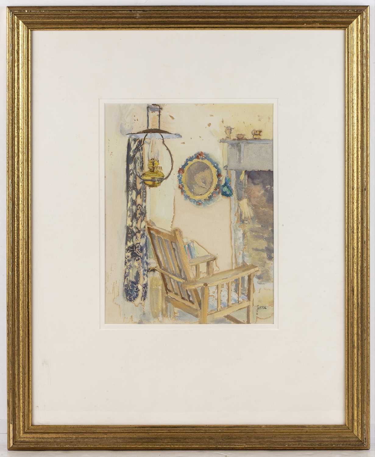 Sylvia Gosse (1881-1968) The Fireside Chair signed (lower right) watercolour 29 x 23cm. - Image 2 of 3