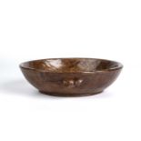 Robert Thompson of Kilburn (1876-1955) Mouseman early bowl, circa 1940 oak with adzed surface carved