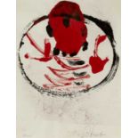 Terry Frost (1915-2003) Red and Black signed in pencil (lower right) monoprint 38 x 29cm.