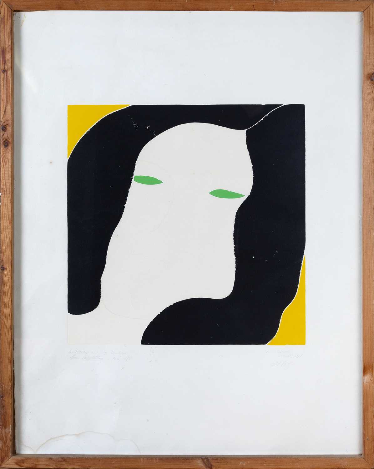 Philip Sutton (b.1928) Woman with Black Hair, 1968 signed, dated, and inscribed in pencil (in the - Image 2 of 3