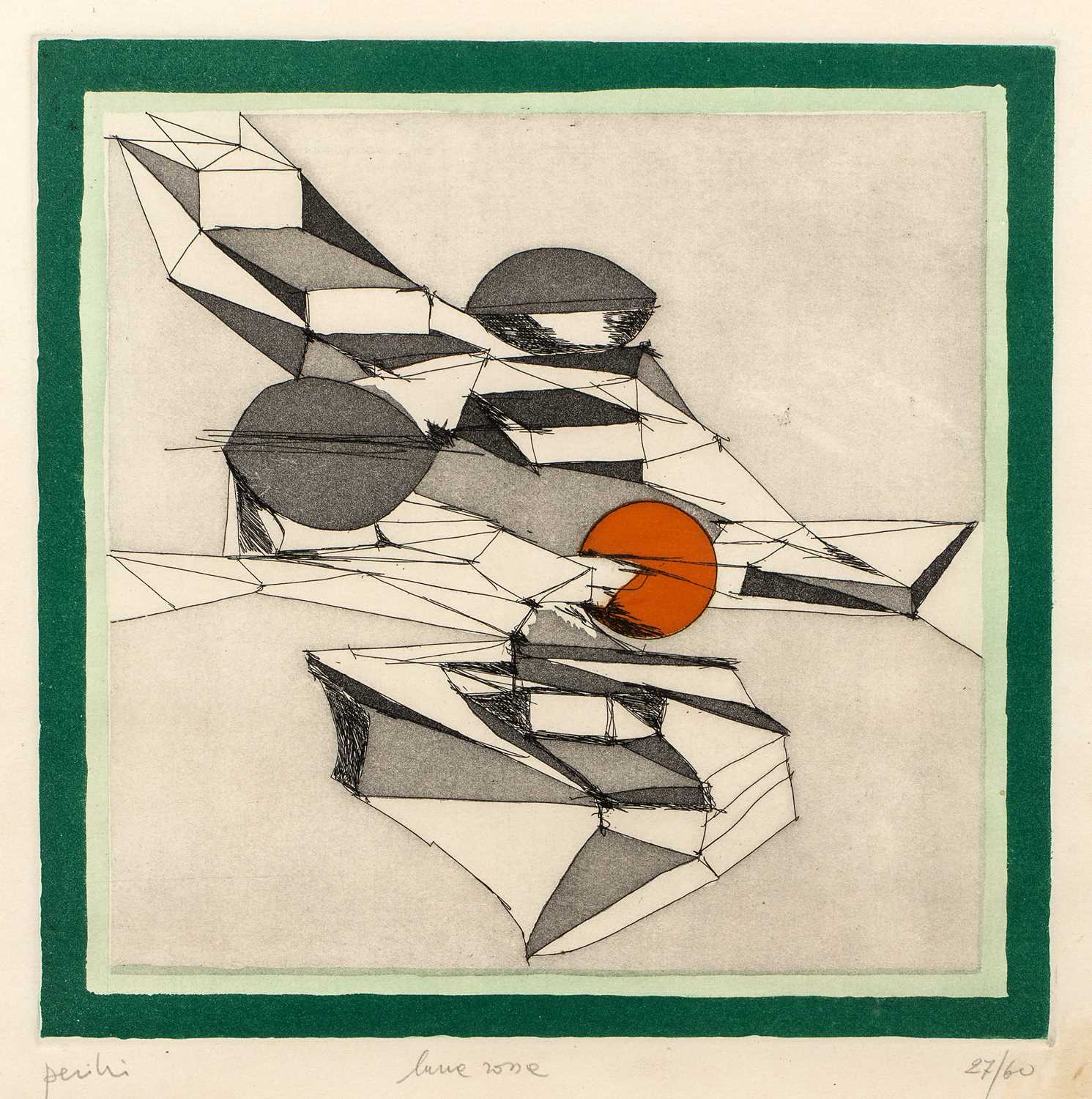 Achille Perilli (1927-2021) Lune Zone 27/60, signed, titled, and numbered in pencil (in the