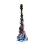 Murano Swirled glass lamp 40cm high.Glass appears in good order with no signs of damage. the