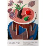 David Hockney (b.1937) Fiesta '88, 1988 off-set lithograph 63 x 42.5cm, unframed.