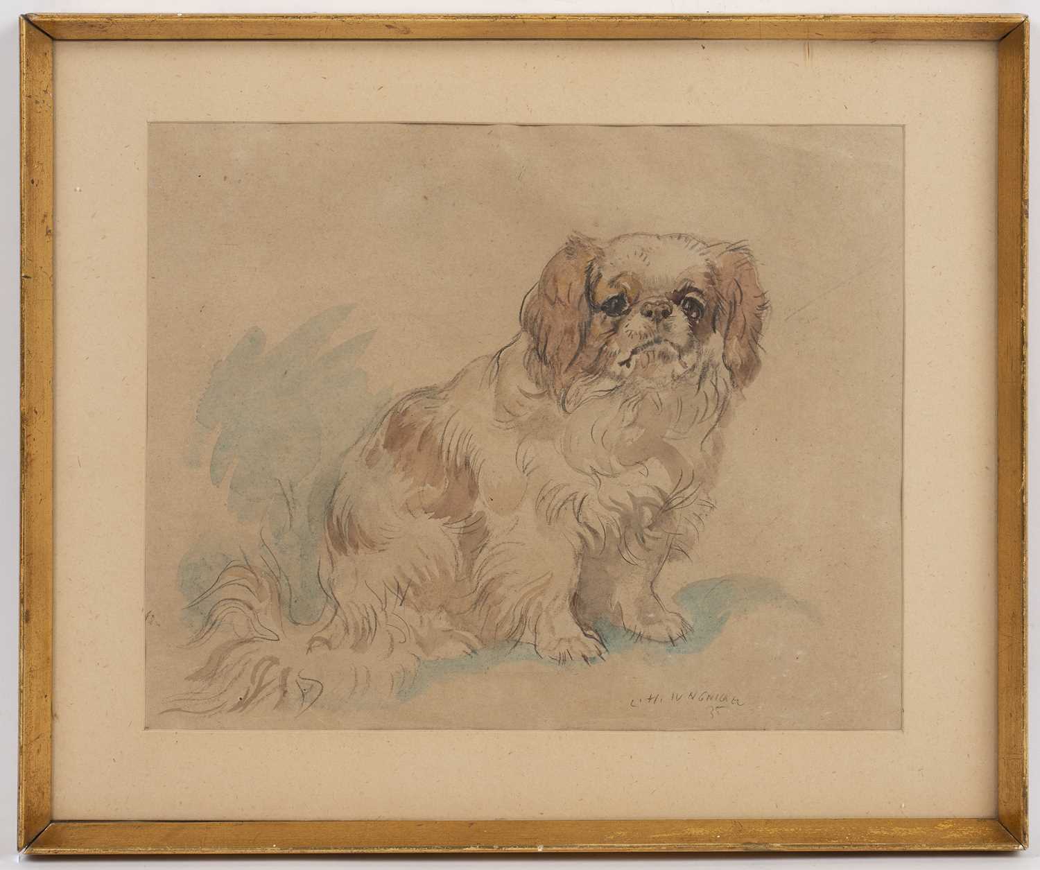 Ludwig Heinrich Jungnickel (1881-1965) Cavalier King Charles Spaniel, 1935 signed and dated (lower - Image 2 of 3