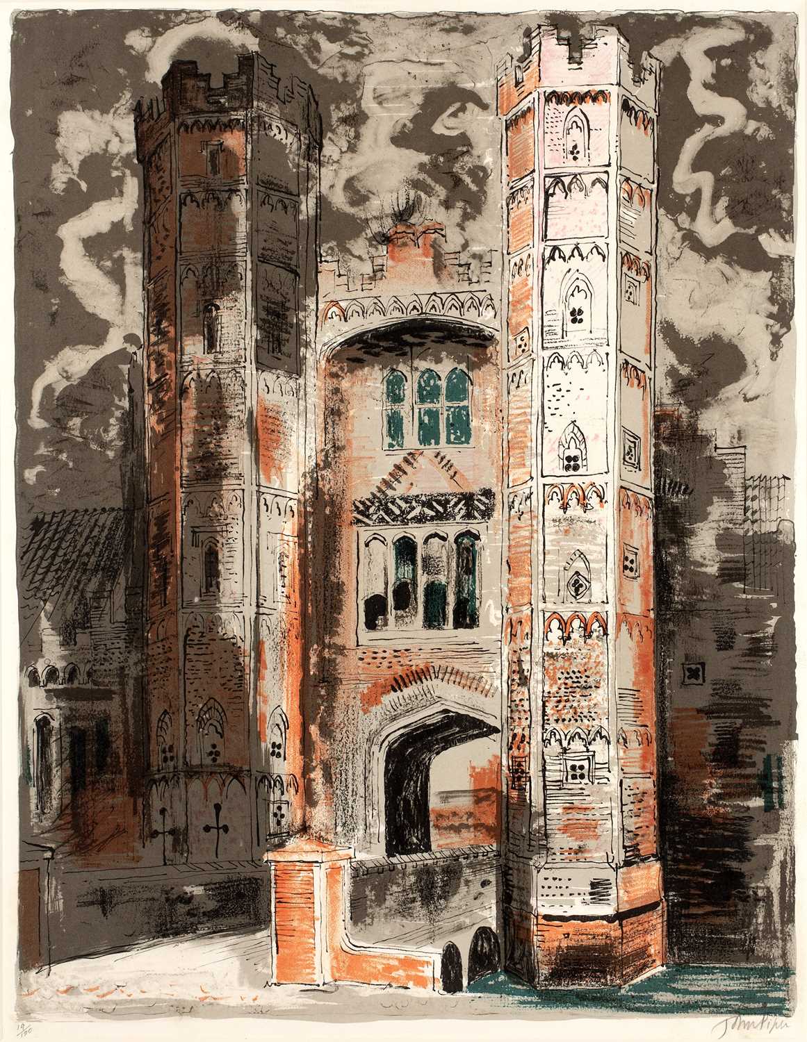 John Piper (1903-1992) Oxburgh Hall, Norfolk (Levinson 266), 1977 19/120, signed and numbered in