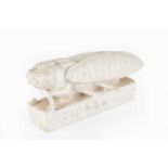 Eduardo Paolozzi (1924-2005) Cicada inscribed in pencil plaster 8.5cm high, 16cm wide.