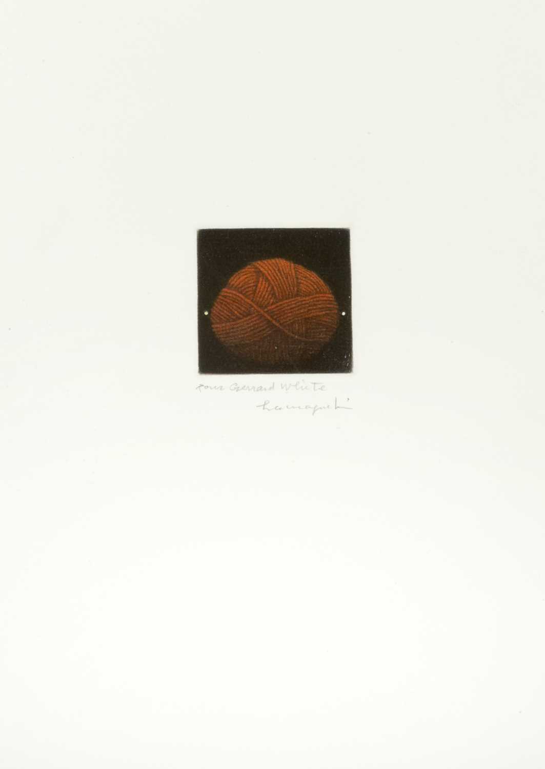 Yozo Hamaguchi (1909-2000) Ball of String signed and inscribed 'For Gerrard White' in pencil (in the - Image 2 of 2