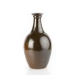 Nic Harrison (b.1949) Vase tenmoku glaze impressed potter's seal 41cm high.