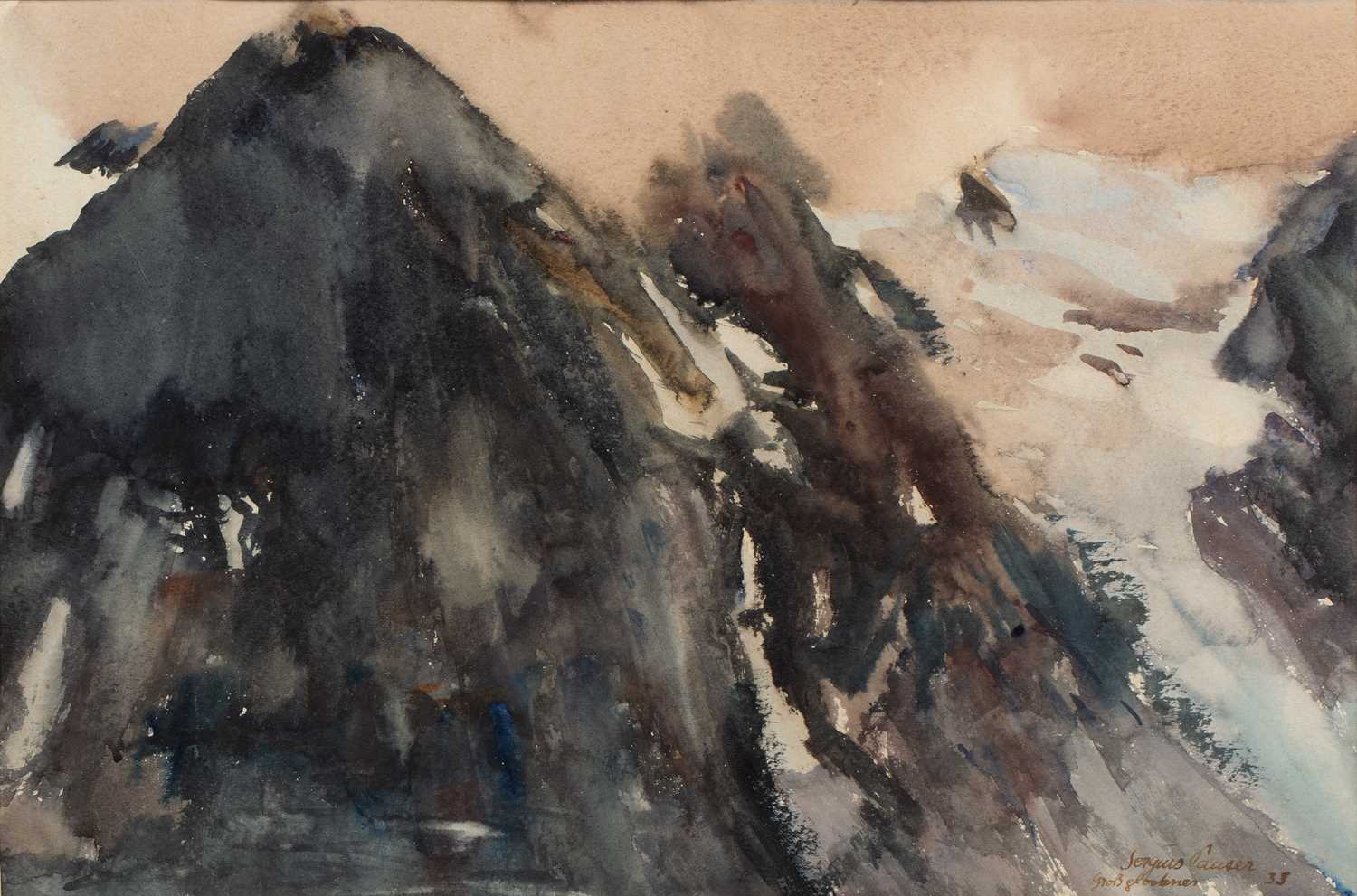 Sergius Pauser (1896-1970) Grossglockner, 1935 signed, inscribed, and dated (lower right)