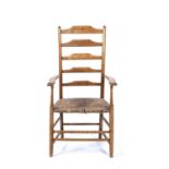 Attributed to Philip Clissett (1817-1913) Arts and Crafts 'Clissett' chair, circa 1910 oak with rush