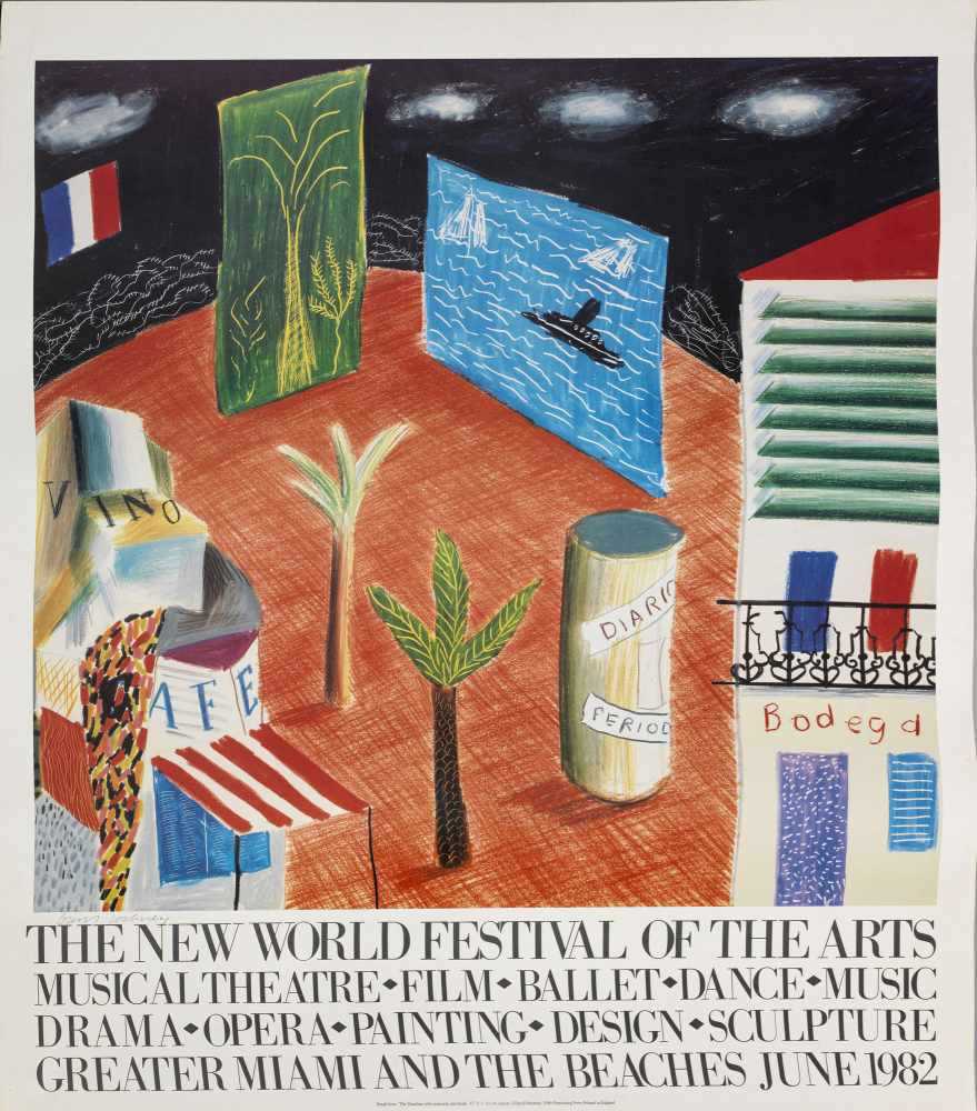 David Hockney (b.1937) Zanzibar, Miami, 1984 for The New World Festival of the Arts, Miami off-set - Image 2 of 2