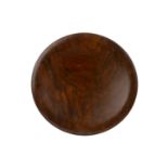 Bob Stocksdale (1913-2003) Large platter black walnut from California signed 44cm diameter.
