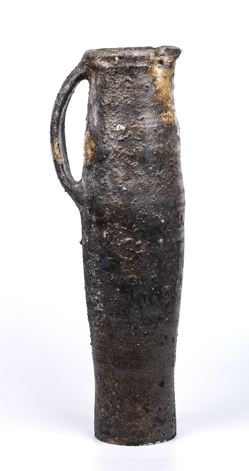 Nic Collins (b.1958) Large jug wood-fired 64.5cm high.Overall wear, glaze and firing faults, a