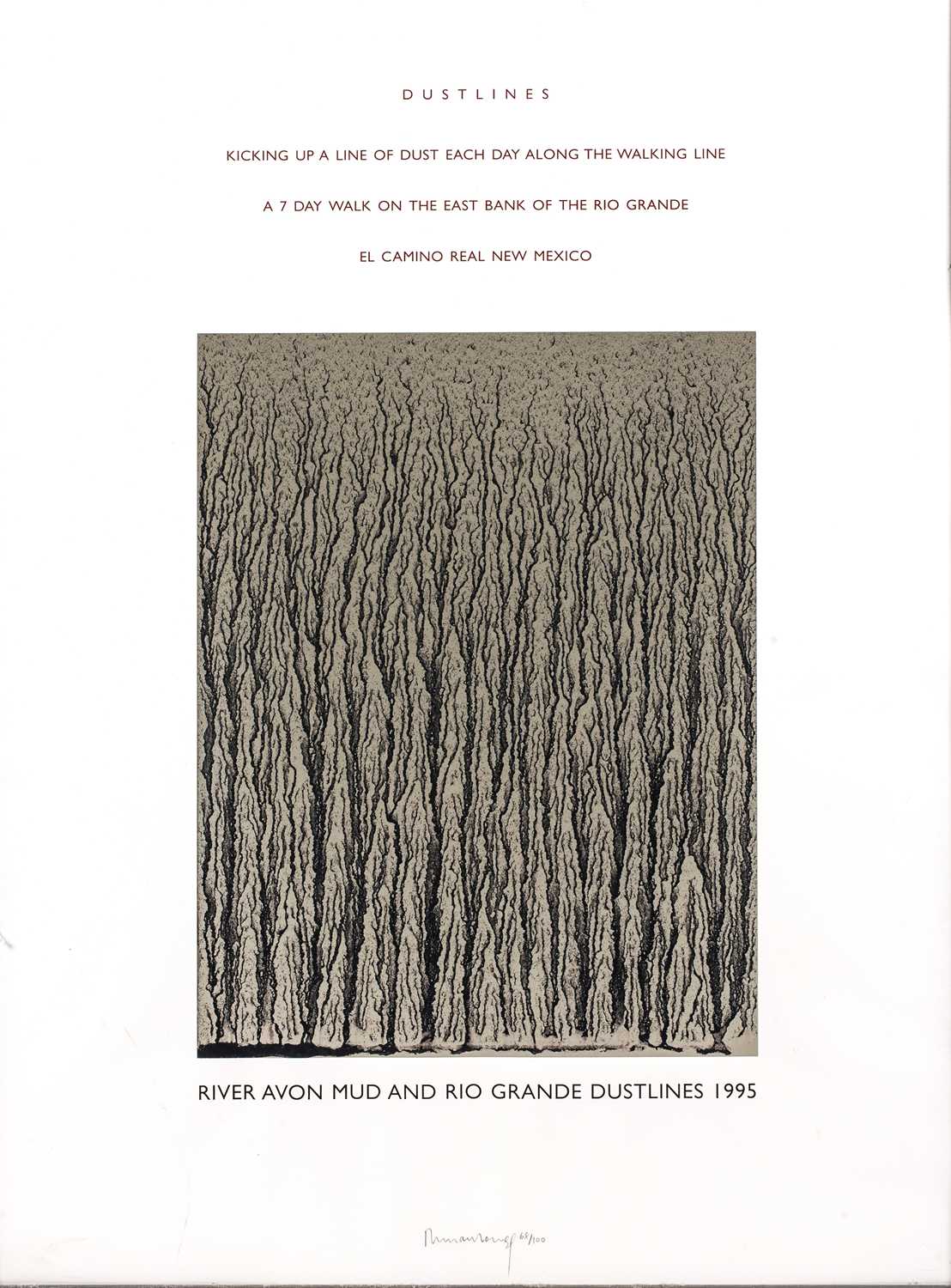 Richard Long (b.1945) River Avon Mud and Rio Grande Dustlines, 1995 from the Jesus College