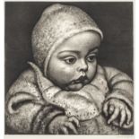 Laura Knight (1877-1970) Baby signed in pencil (in the margin) etching 33 x 31cm.