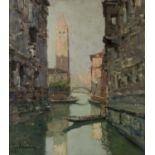 Bepi Marino (1903-1975) Rio San Barnaba, Venice signed (lower left) oil on canvas 29 x 22cm.