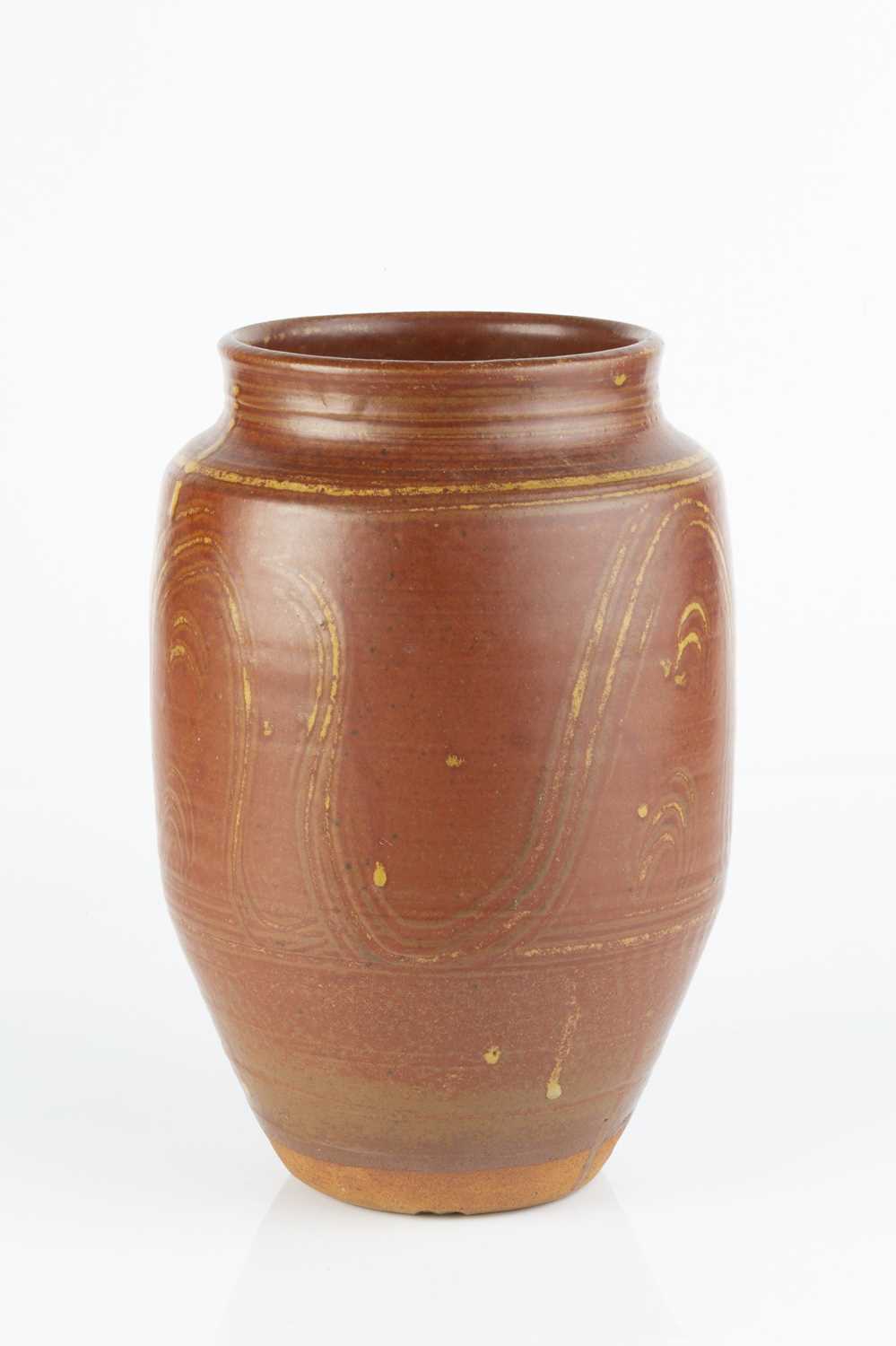 Winchcombe Pottery An early vase attributed to Michael Cardew or Ray Finch iron red glaze with - Image 2 of 3