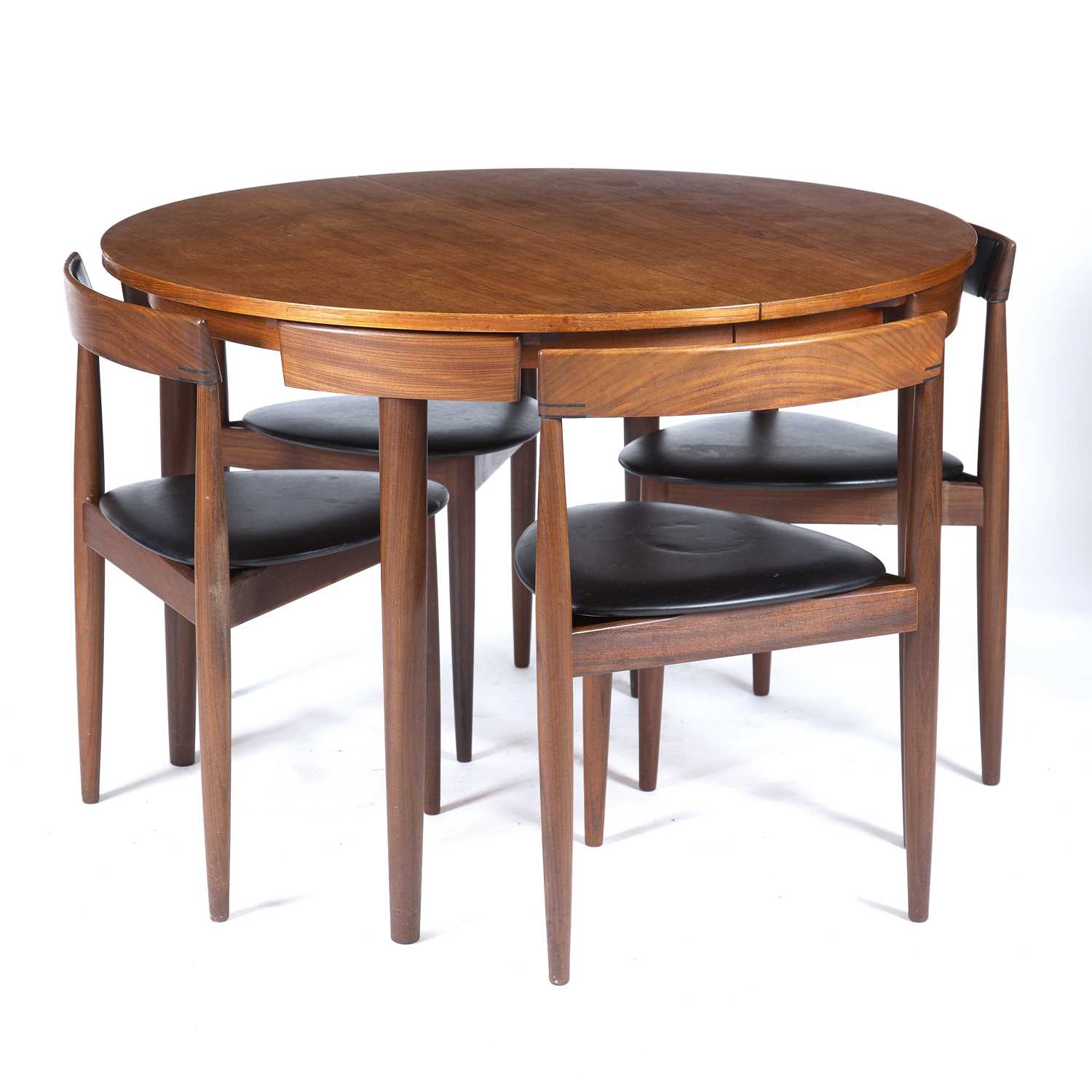 Hans Olsen (1919-1992) for Frem Røjle, Denmark Roundette table and four chairs, circa 1960 teak - Image 2 of 5