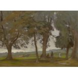 Arthur Ernest Vokes (1874-1964) Figures under Trees watercolour 18 x 25cm; and a further watercolour